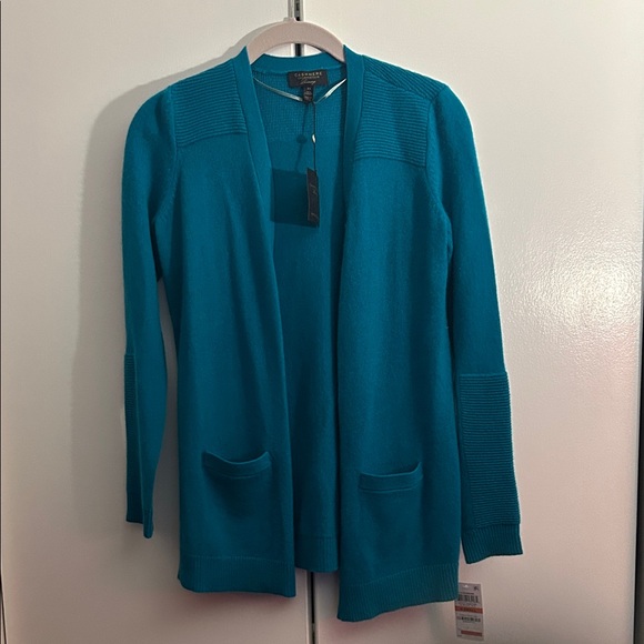Charter Club Women's Teal Open Front Cardigan - Picture 1 of 7
